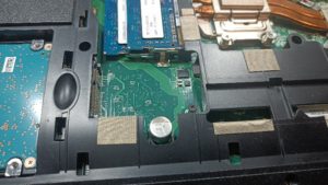 ｍSATAのSSD取付場所