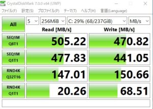  mSATA SSDベンチマーク